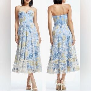 Dress the Population Carina Embellished Midi Dress Size L